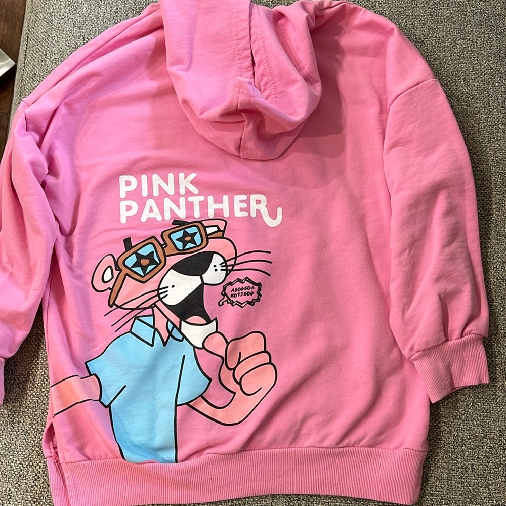 Pink panther, sweatshirt dress, size 6. Used, great condition